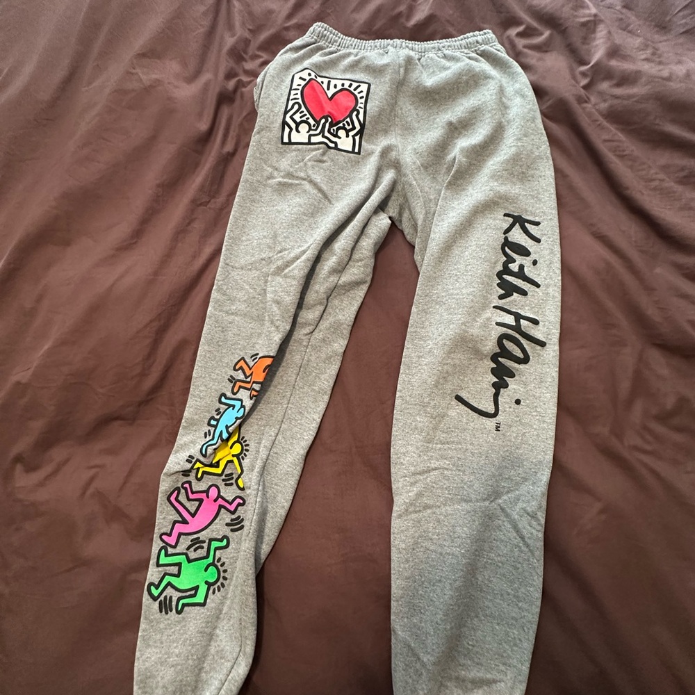 Ripple Junction Gray Kids Joggers with Colorful Graphic